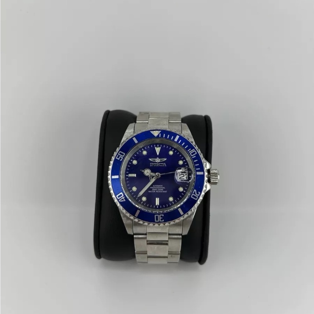 Invicta Pro Diver Blue Dial Stainless Steel Watch